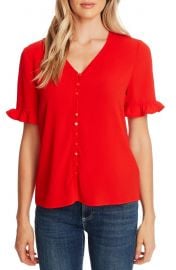 CeCe Ruffle Sleeve Crepe Blouse   Nordstrom at Nordstrom